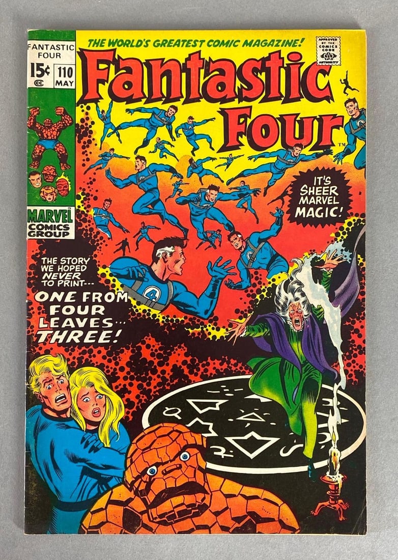 Marvel Comics The Fantastic Four No. 110: Agatha Harkness Appearance, May 1971, Bronze Age, $.15, Bagged and boarded.
