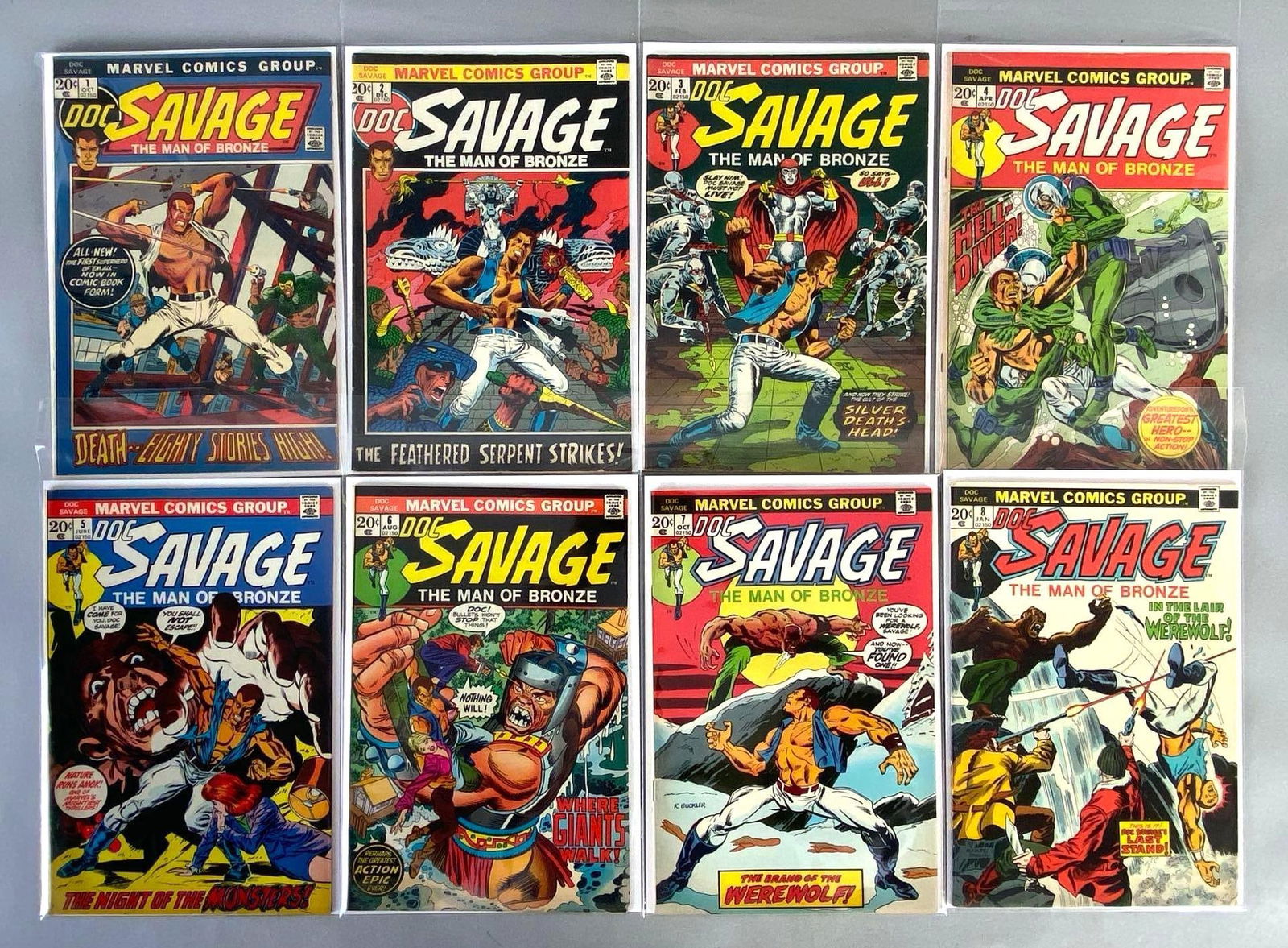 Group of 8 Marvel Doc Savage Comic Books (1 of 3)