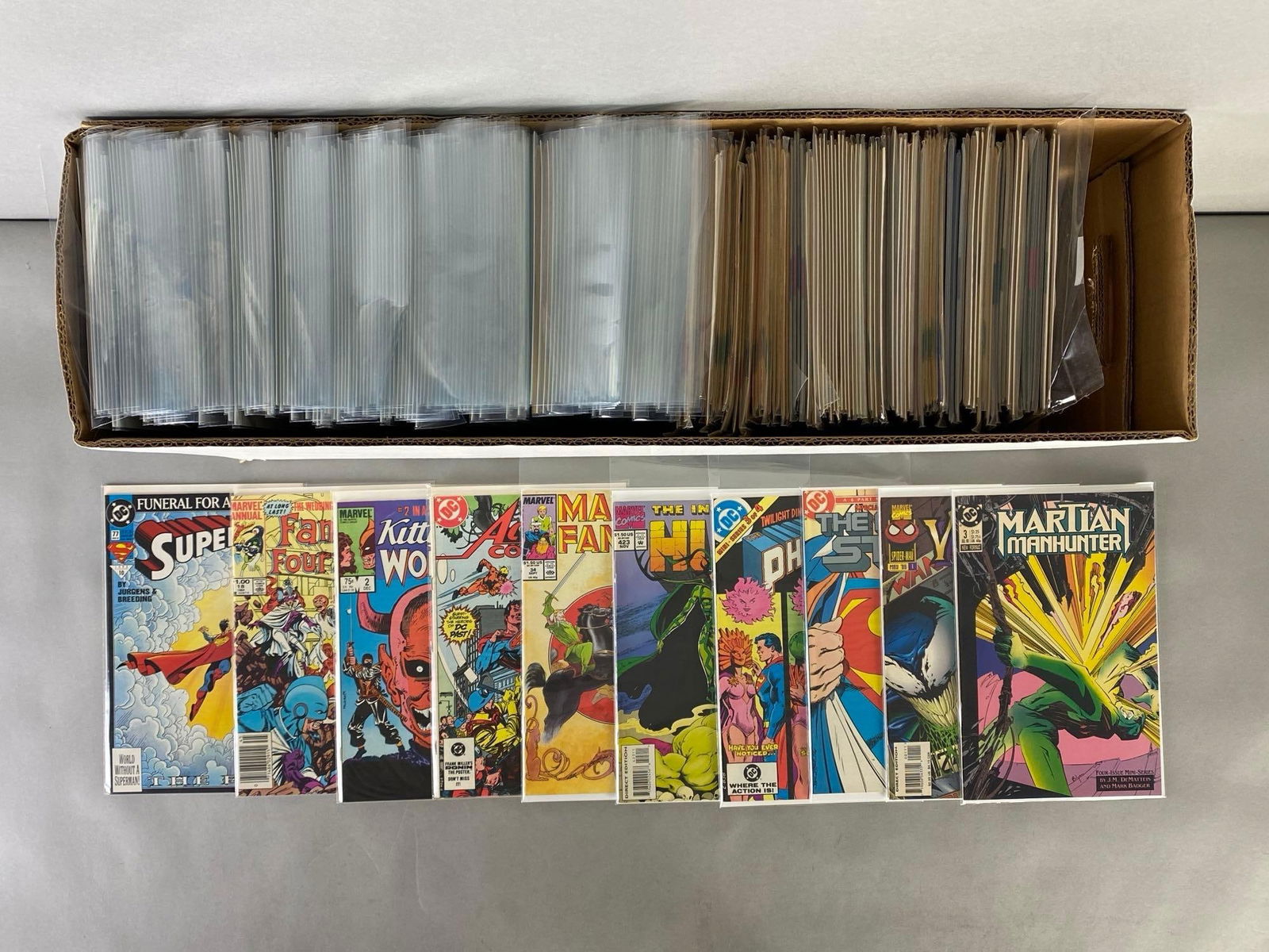 Long Box of 220+ Marvel/DC/Assorted Comic Books (1 of 3)