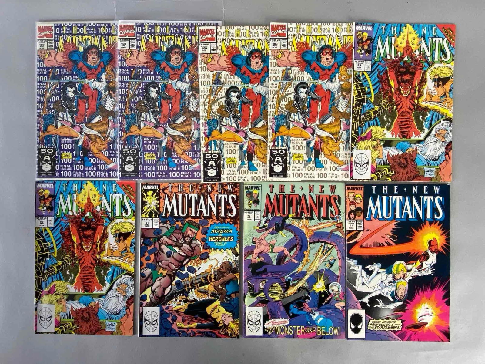 Group of 9 Marvel The New Mutants Comic Books (1 of 3)