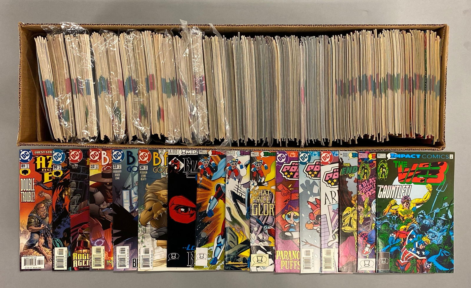 Long Box of 240+ Impact / DC Comic Books (1 of 3)