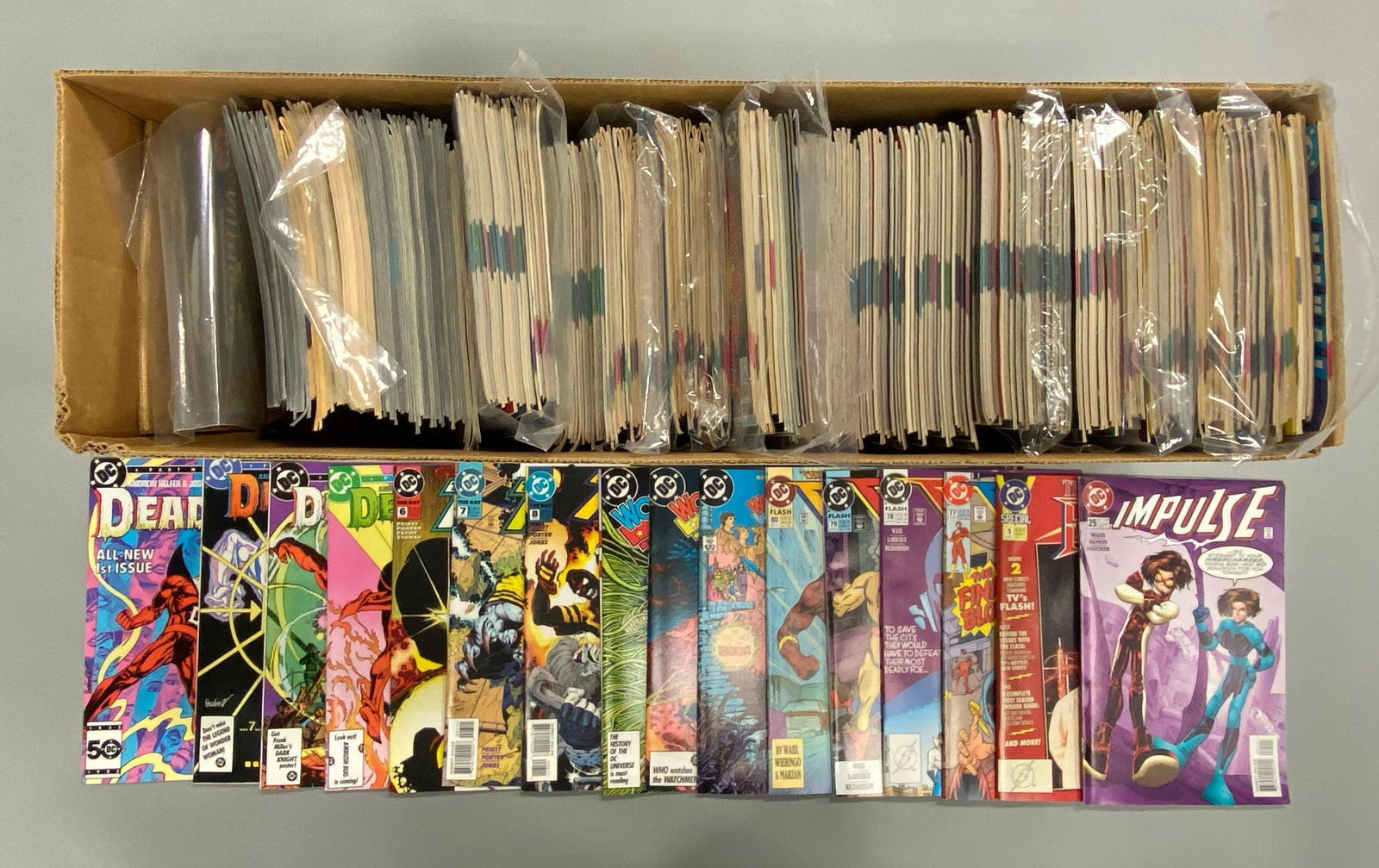 Long Box of 230+ DC Comic Books (1 of 3)