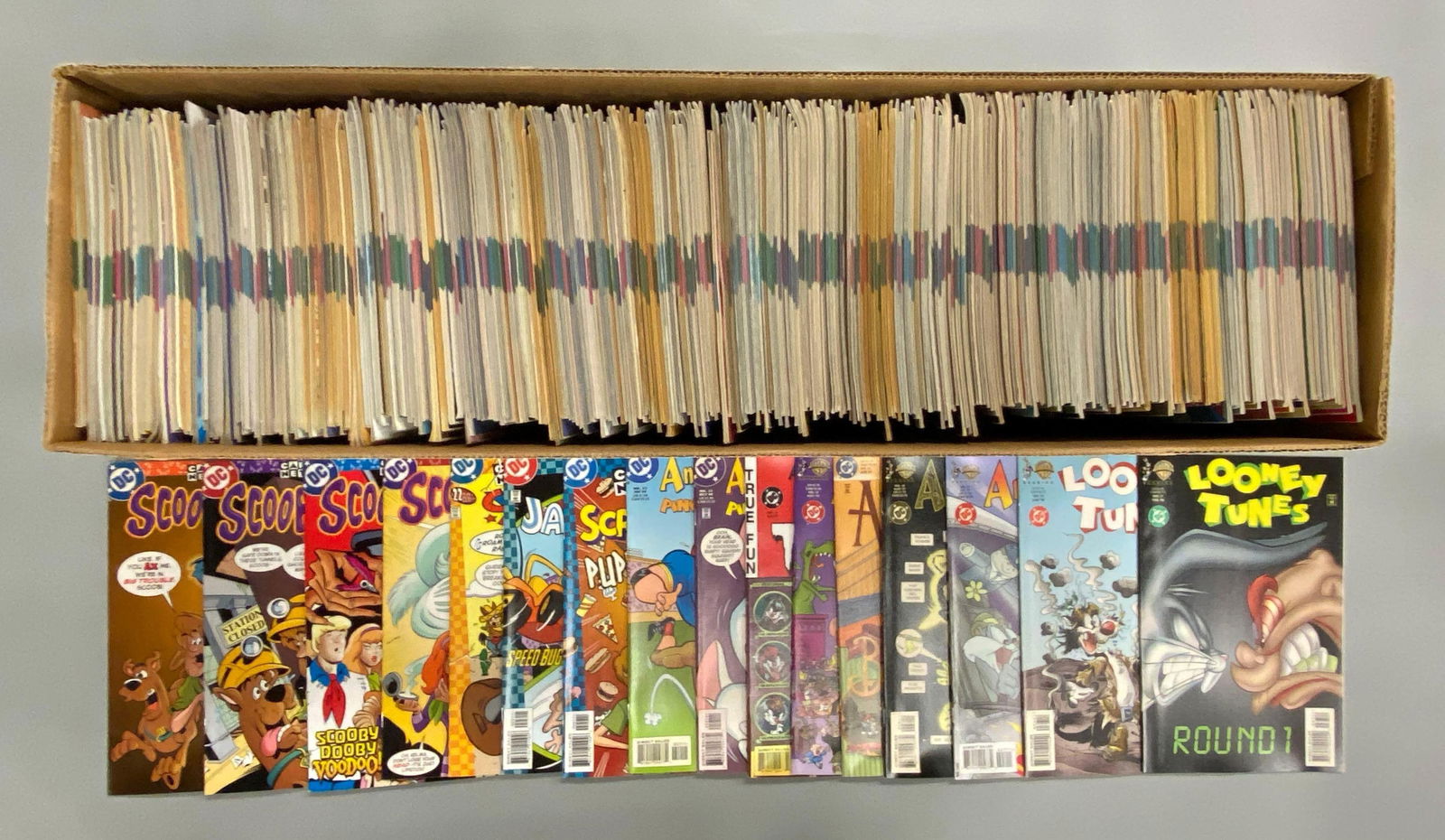 Long Box of 250+ DC Comic Books (1 of 3)