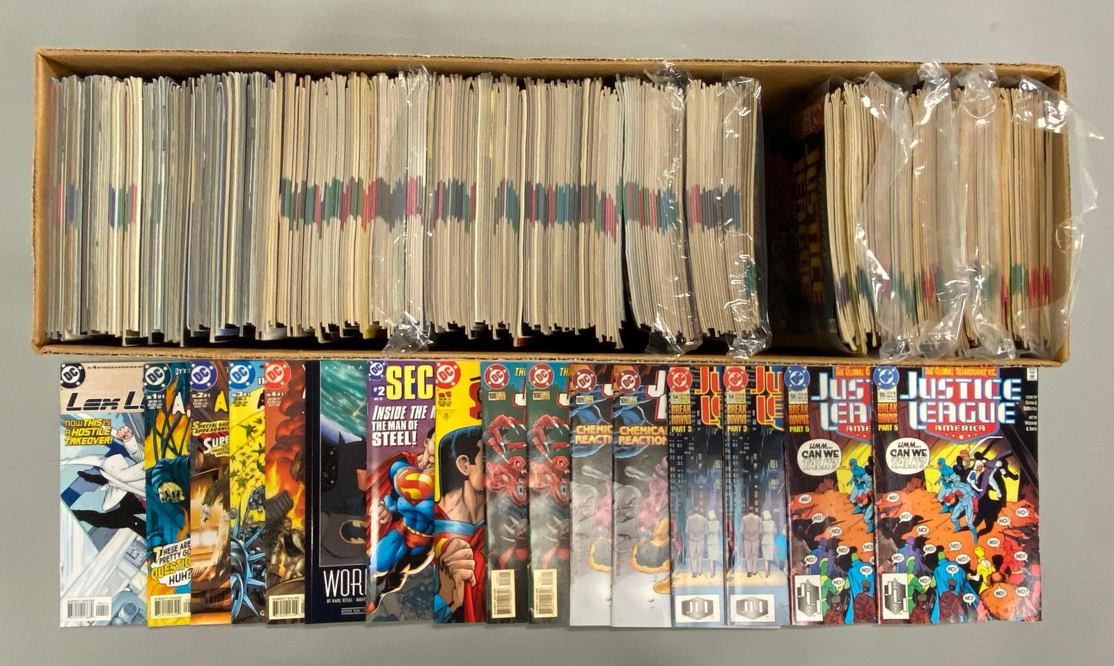 Long Box of 250+ DC Comic Books (1 of 3)