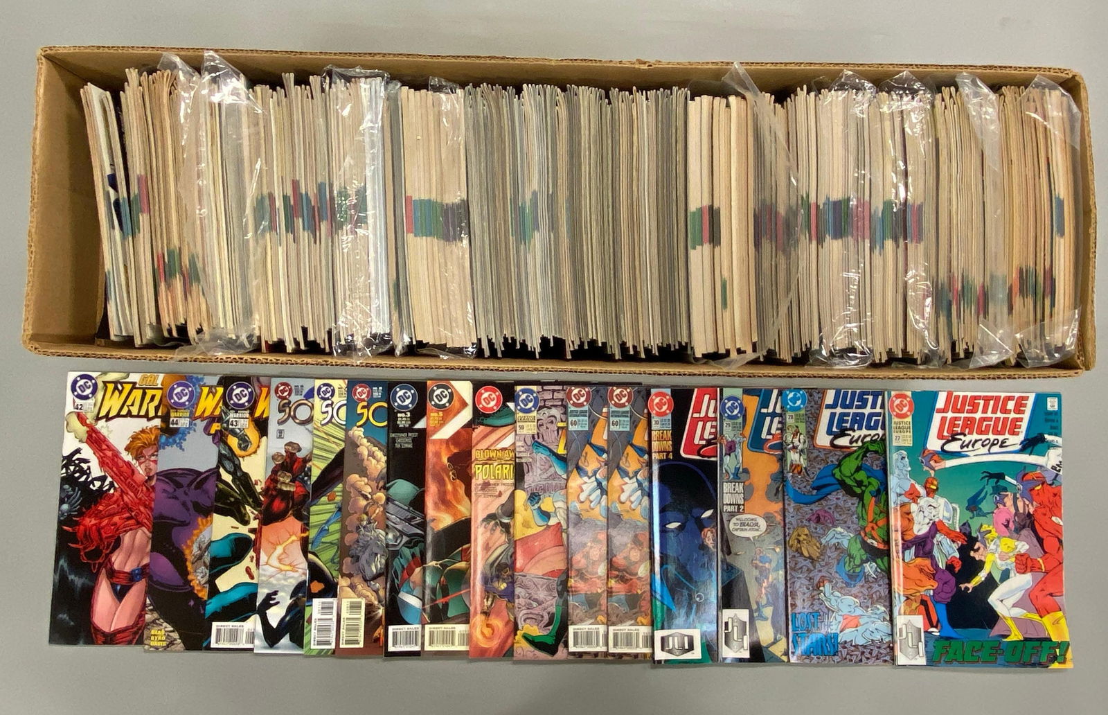 Long Box of 250+ DC Comic Books (1 of 3)