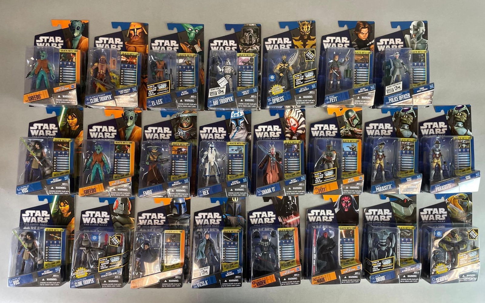 Group of Hasbro Star Wars Galactic Battle Game Action Figures (1 of 3)