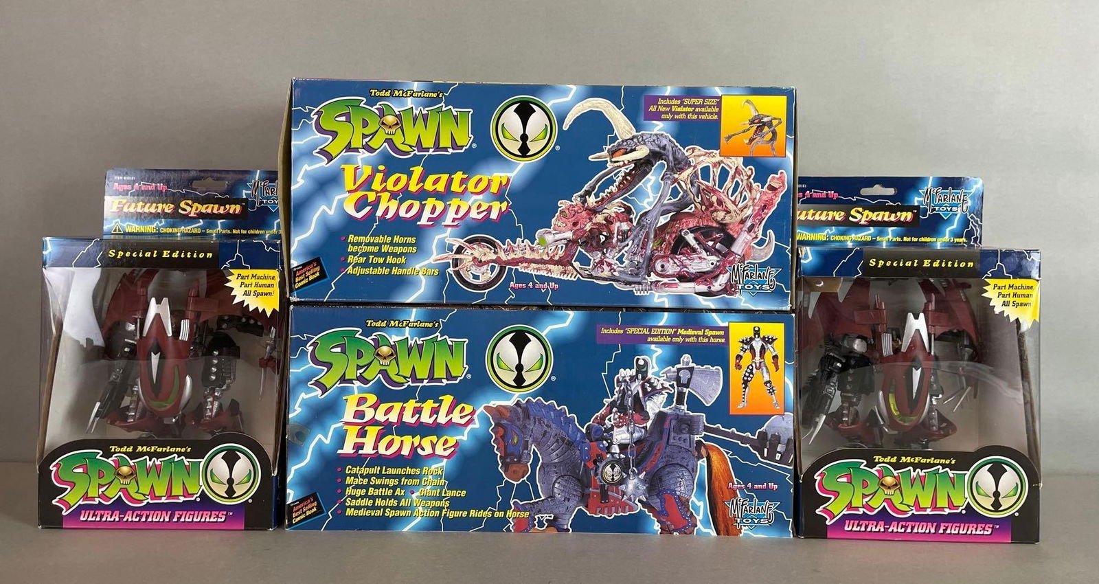 Group of McFarlane Toys Spawn Action Figures and Vehicle (1 of 3)