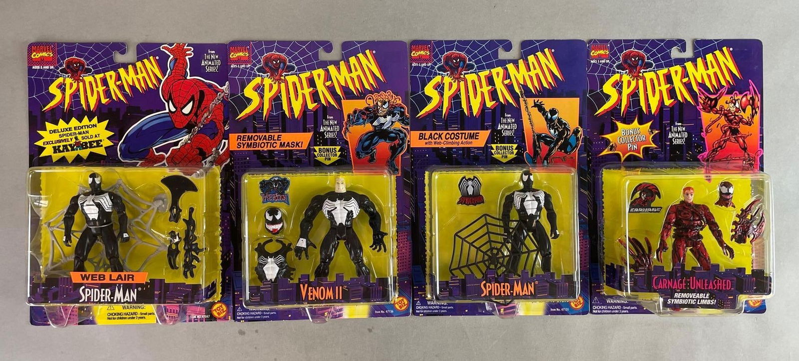 Group of 1995 Toy Biz Spider-Man Action Figures (1 of 2)