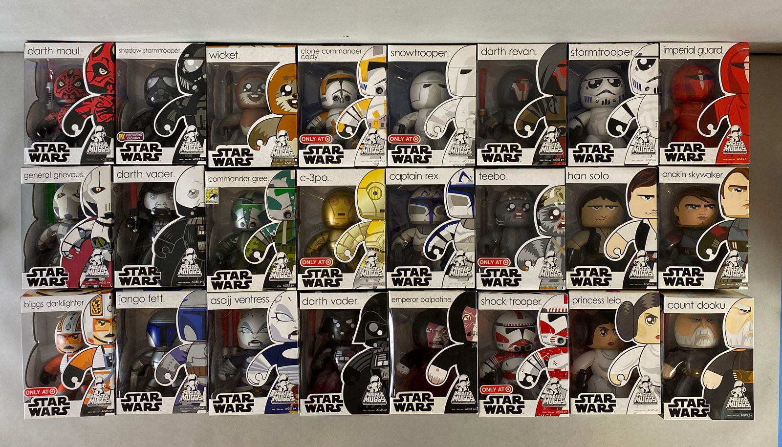 Group of Hasbro Mighty Muggs Star Wars Collectible Figures (1 of 3)