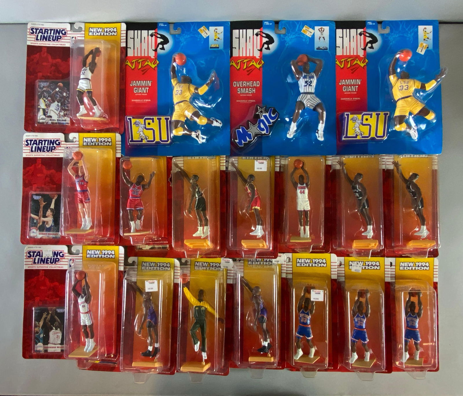 Group of Starting Lineup and Shaw Attaq NBA Figures (1 of 3)