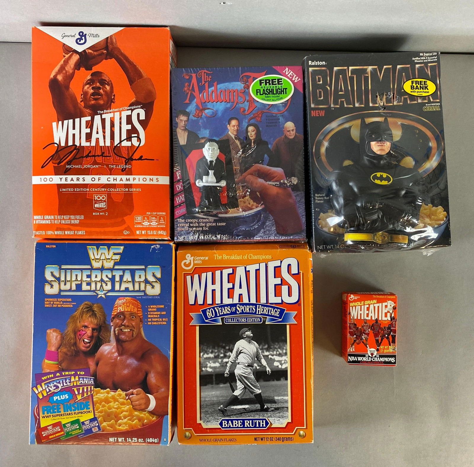 Group of 6 Famous Figures Cereal Boxes (1 of 2)