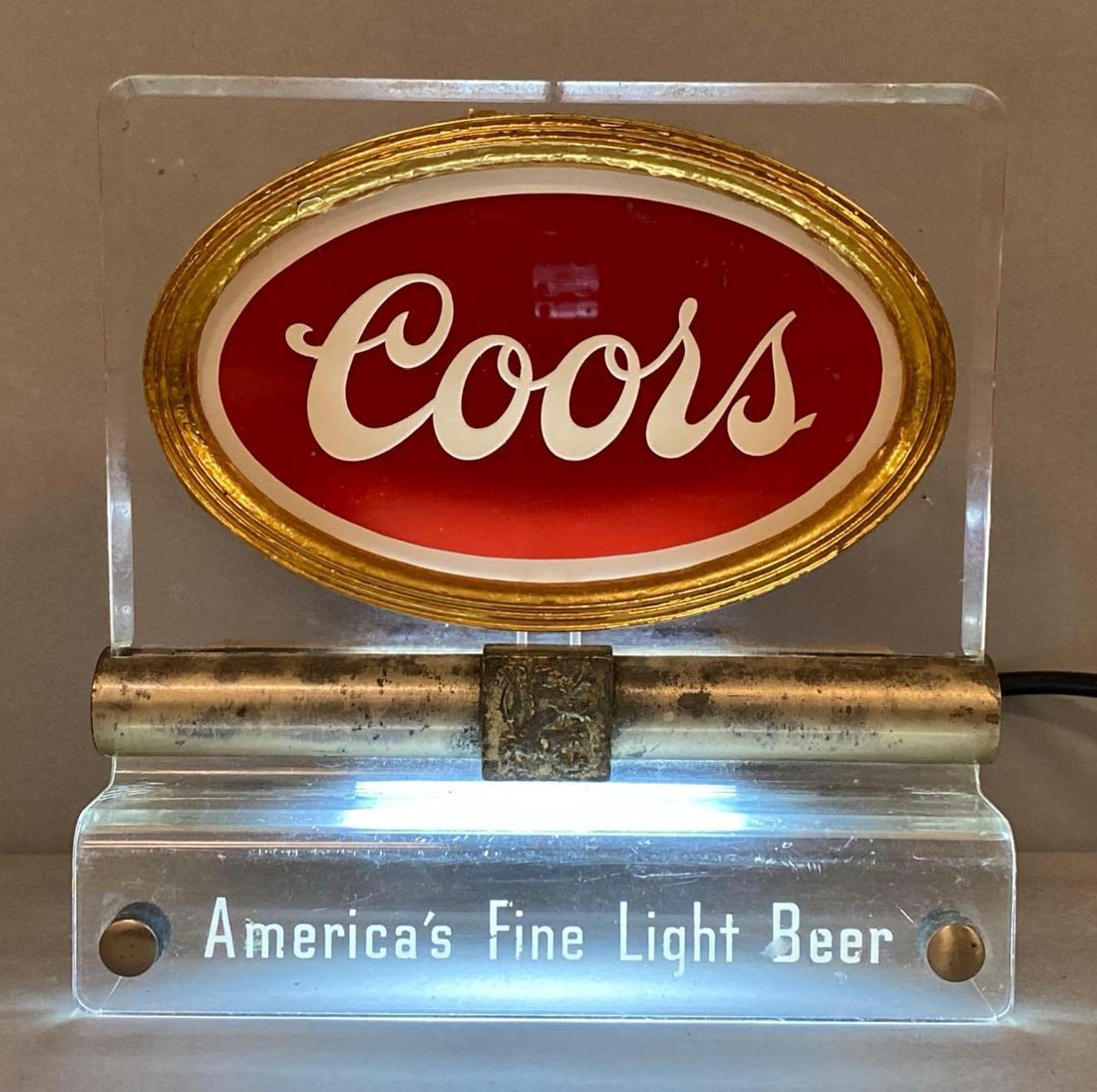 Vintage Coors Light Beer Light Up Advertising Register Topper (1 of 5)