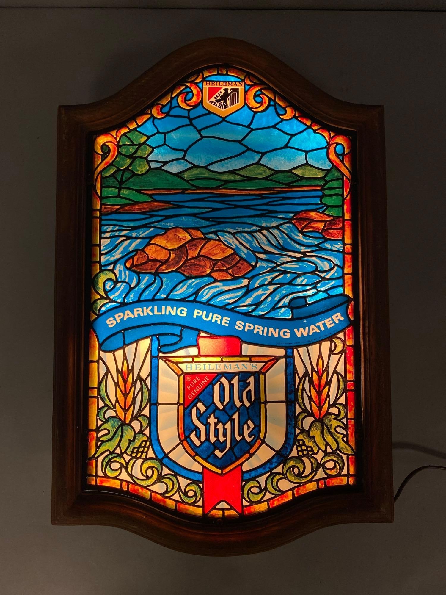 Heilemans Old Styler Sparking Pure Spring Water Light Up Advertising Sign (1 of 3)