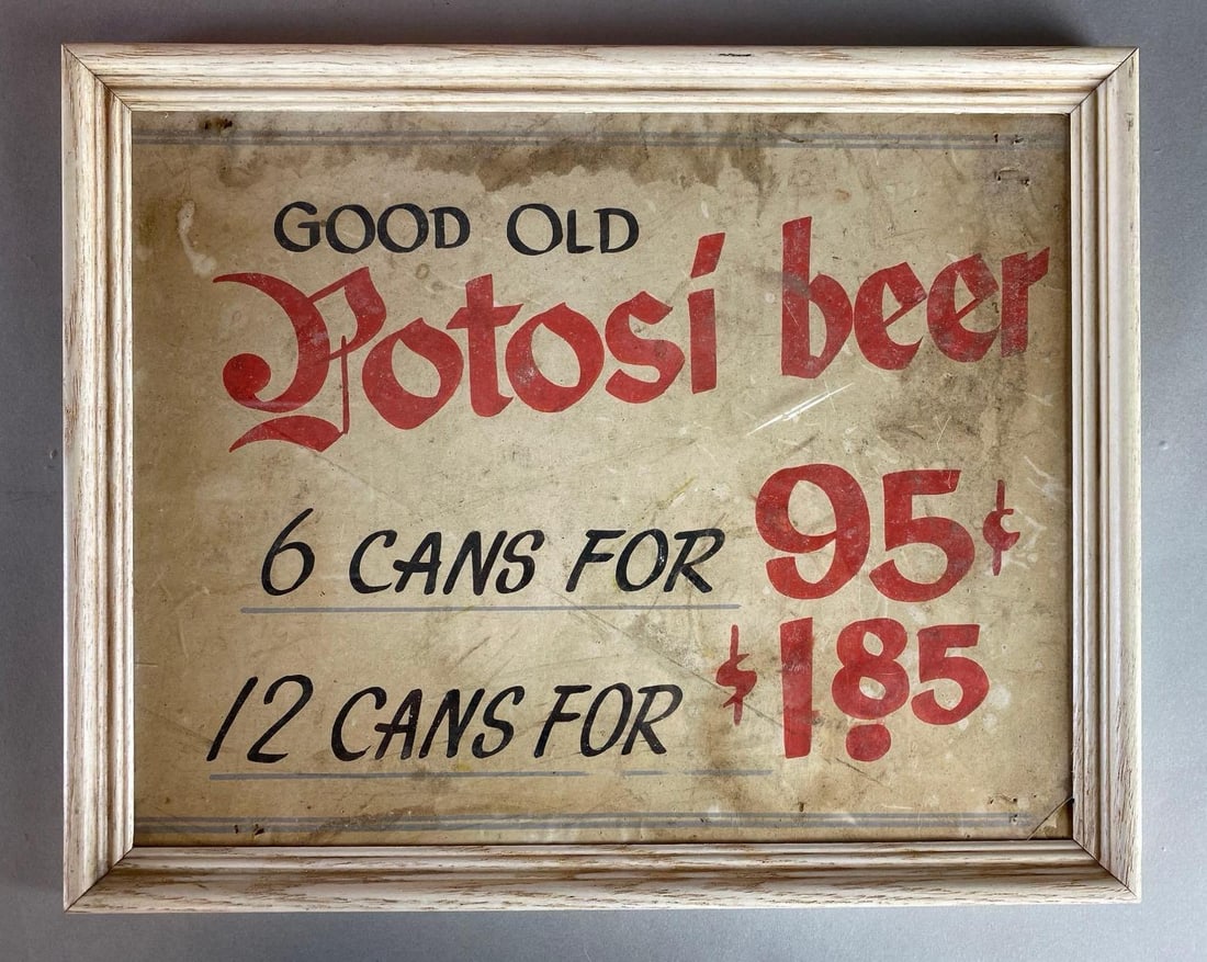 Good Old Potosi Beer In Store Advertising Price Sign (1 of 2)