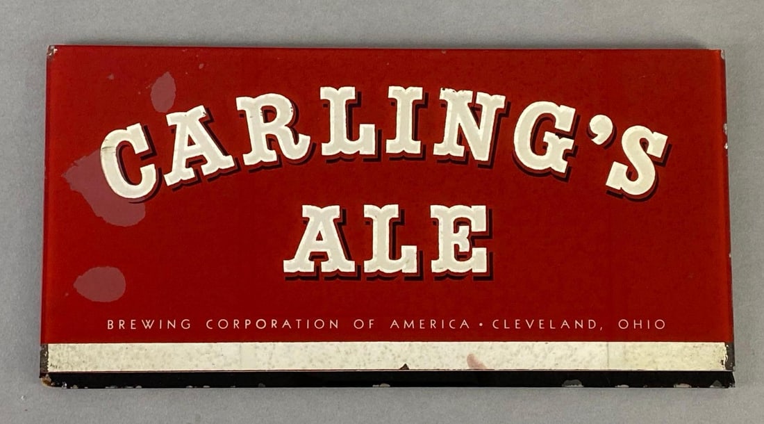 Vintage Carlings Ale ROG Easel Back Advertising Beer Sign (1 of 2)