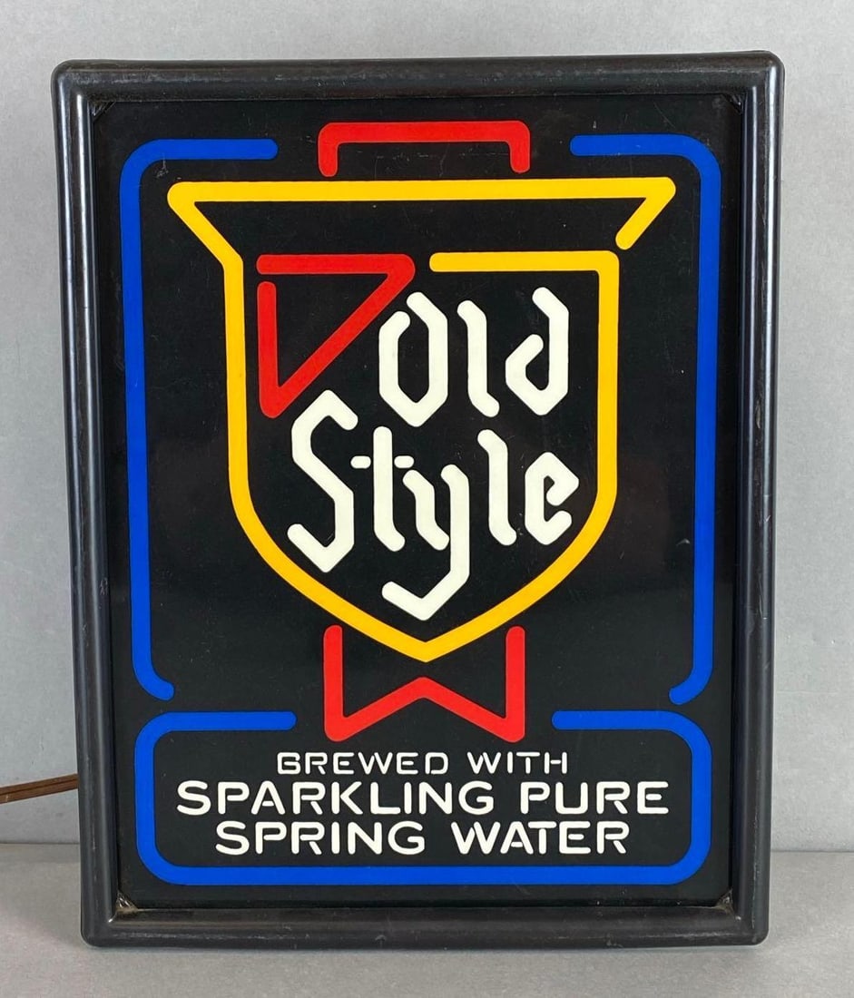 Old Style Light Up Advertising Beer Sign (1 of 3)