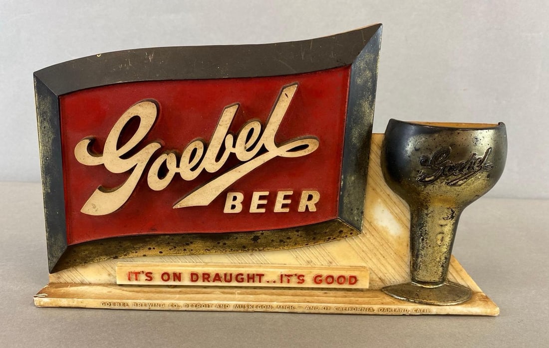 Vintage Goebel Beer Advertising Cash Register Topper (1 of 4)