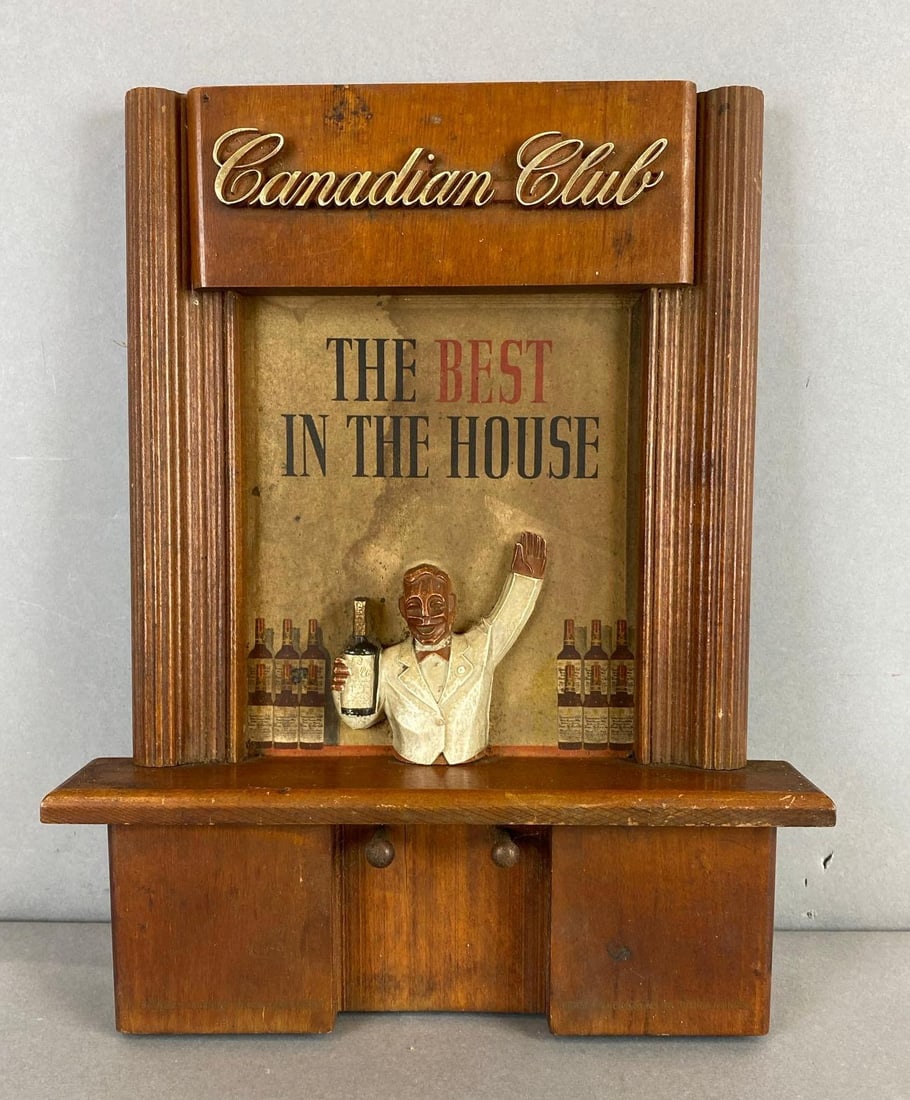Canadian Club Wooden Advertising Whisky Back Bar Display (1 of 2)