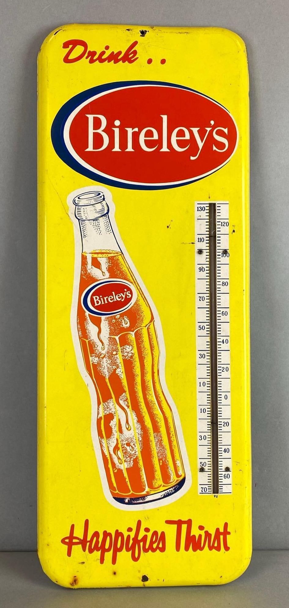 Vintage Bireley Metal Advertising Soda Thermometer (1 of 2)