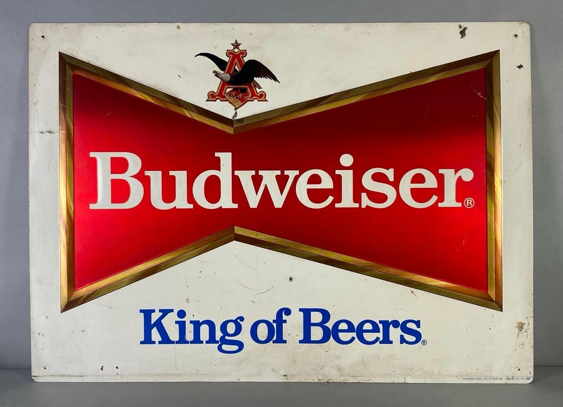 Budweiser King of Beers Metal Advertising Sign (1 of 3)