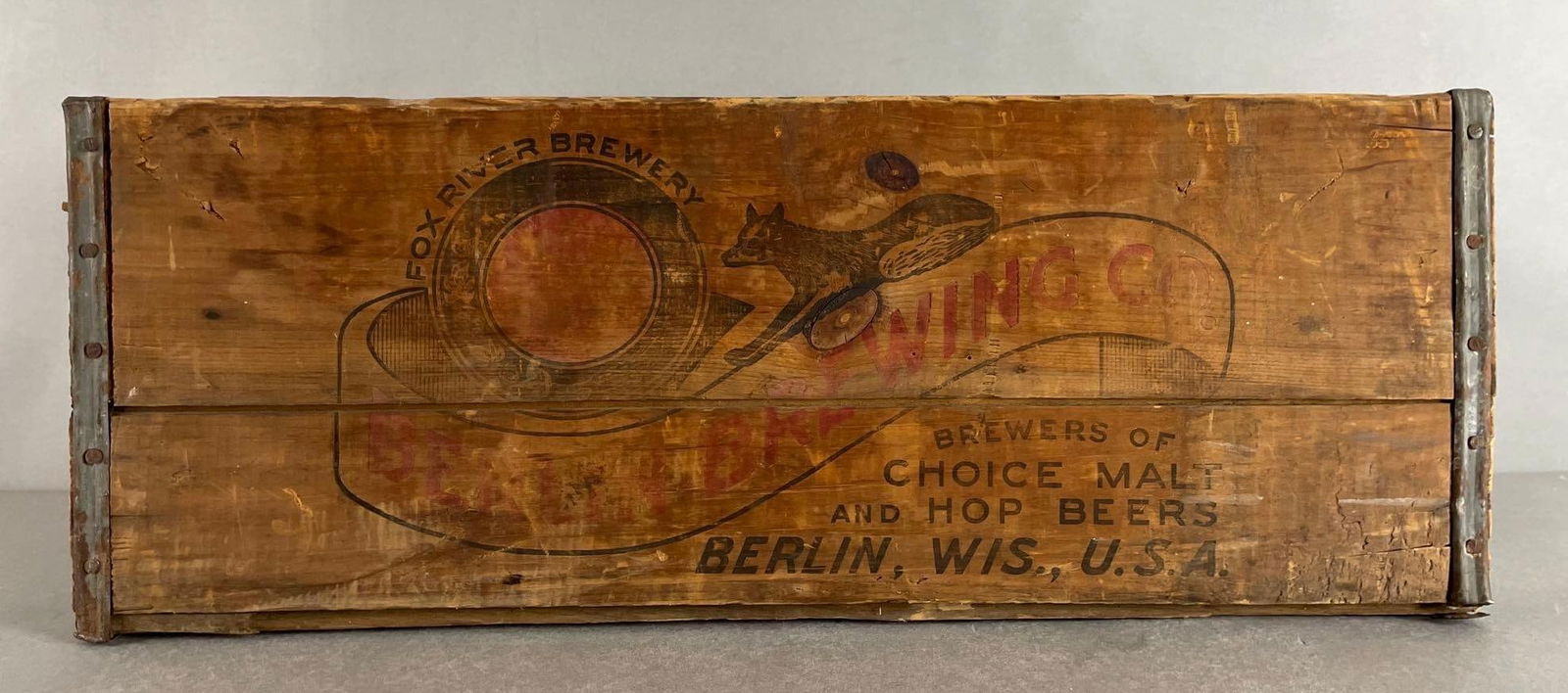 Fox River Brewery Wood Advertising Beer Crate (1 of 6)