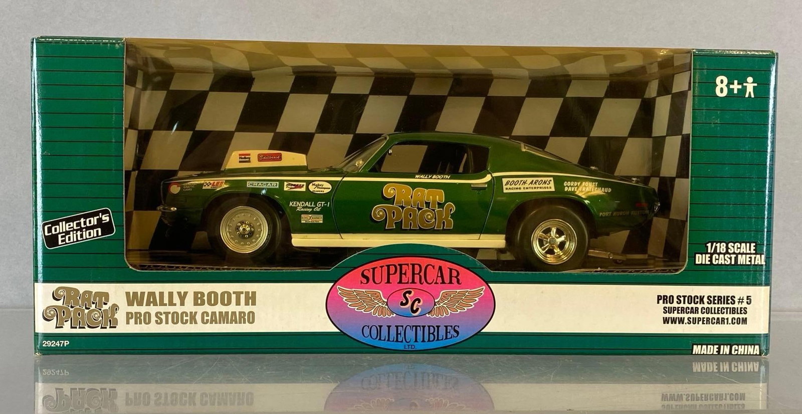 ERTL Collectibles Supercar Collectibles Rat Pack 1971 Camaro Pro Stock: 1/18 scale, Die-Cast, Wally Booth, Pro Stock #5 Limited Edition