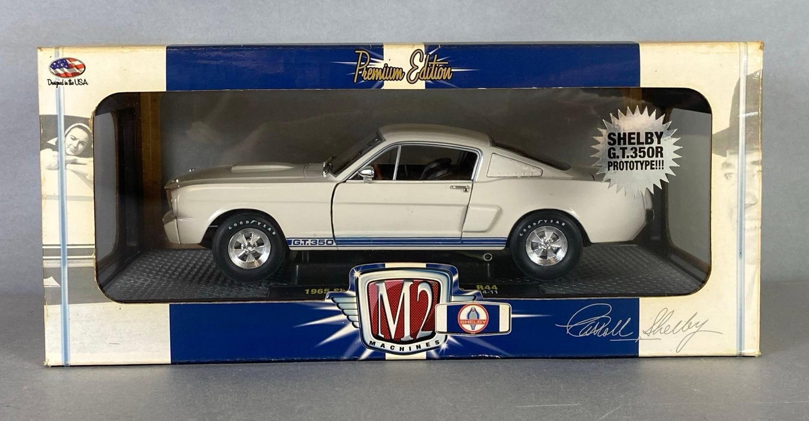 Castline M2 Machines 1965 Shelby GR350R Prototype Car: Die-Cast, 1 / 24 scale, like new in box