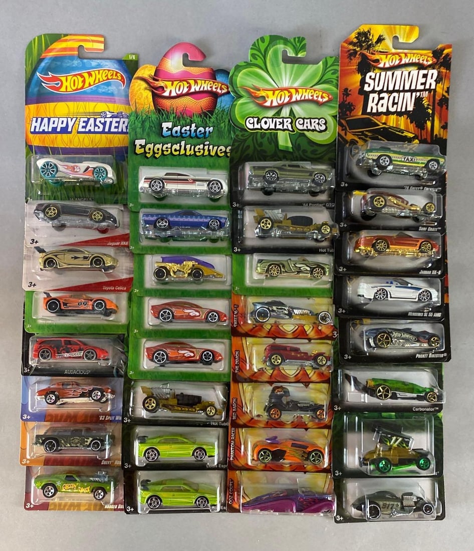 Group of 30+ Mattel Hot Wheels Die-Cast Holiday Cars (1 of 3)