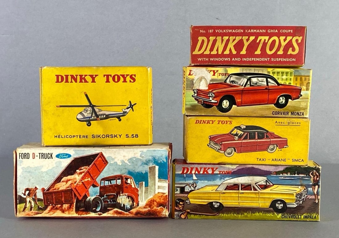 Group of Empty Dinky and Tekno Die-Cast Vehicle Boxes (1 of 3)