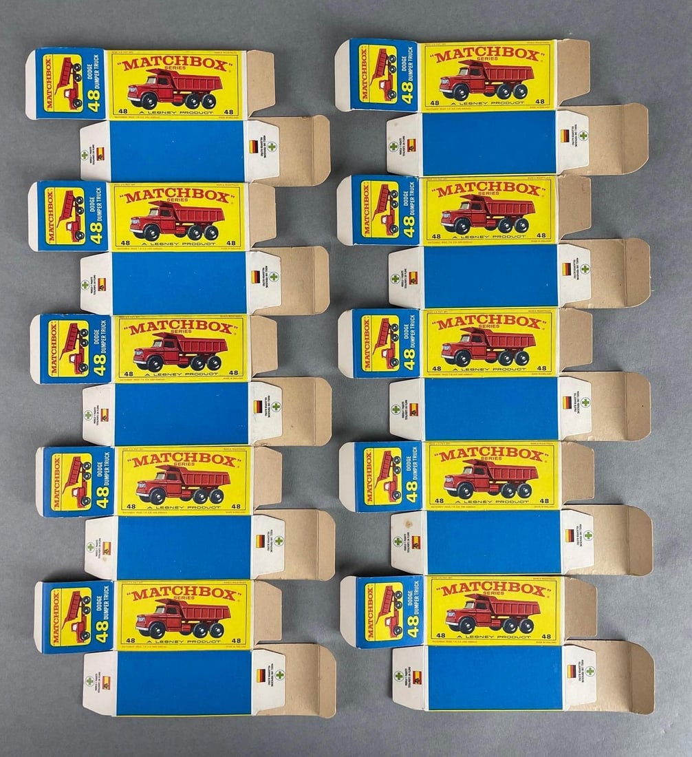 Group of Matchbox E Type No. 48 Boxes: Dodge dumper truck