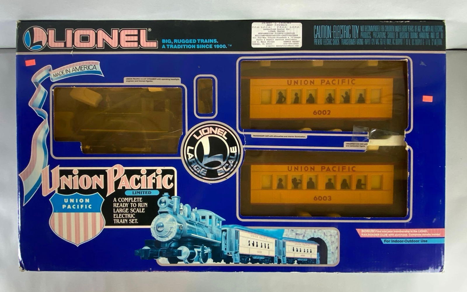 Lionel Union Pacific Limited G Scale Electric Train Set (1 of 3)