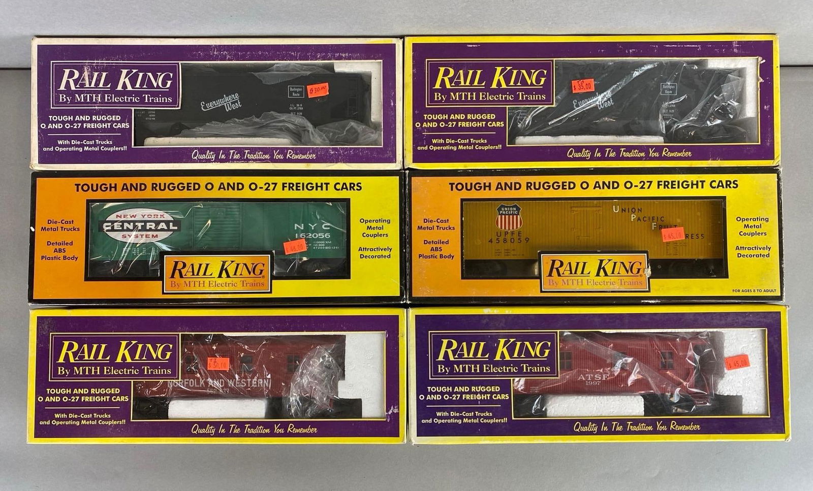 Group of Rail King by MTH Electric Trains O Scale Freight Cars (1 of 2)