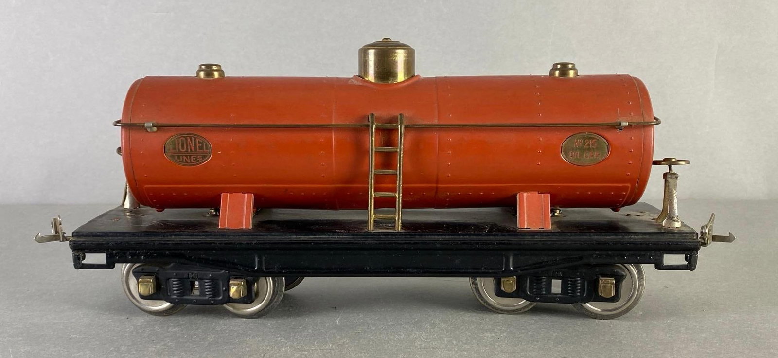 Pre-War Lionel Lines No. 215 Oil Tanker: Measures 13 inches long.