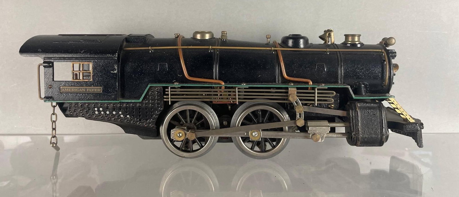 Pre-War American Flyer S Scale Brass Piper Locomotive: Wide gauge , untested