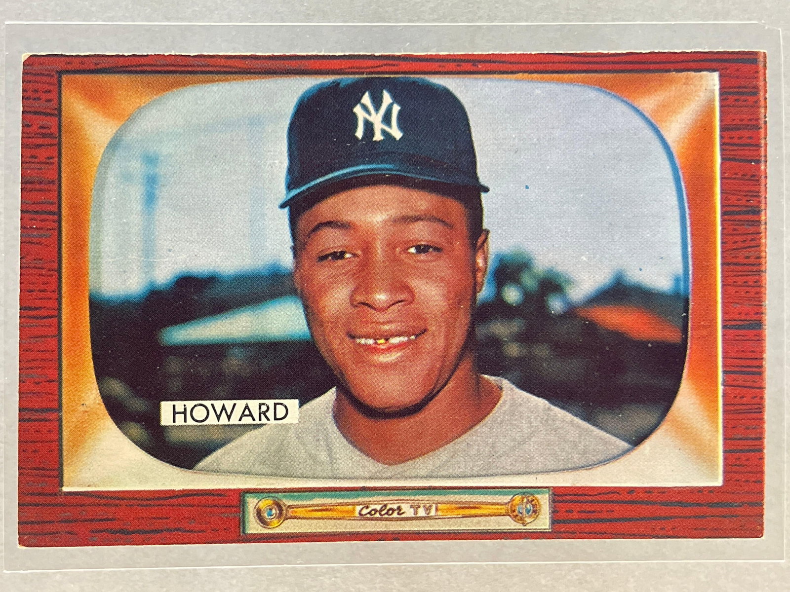 1955 Bowman Elston Howard #68 Rookie: 1955 Bowman Color Elston Howard #68 Rookie, EXMT, Sharp card