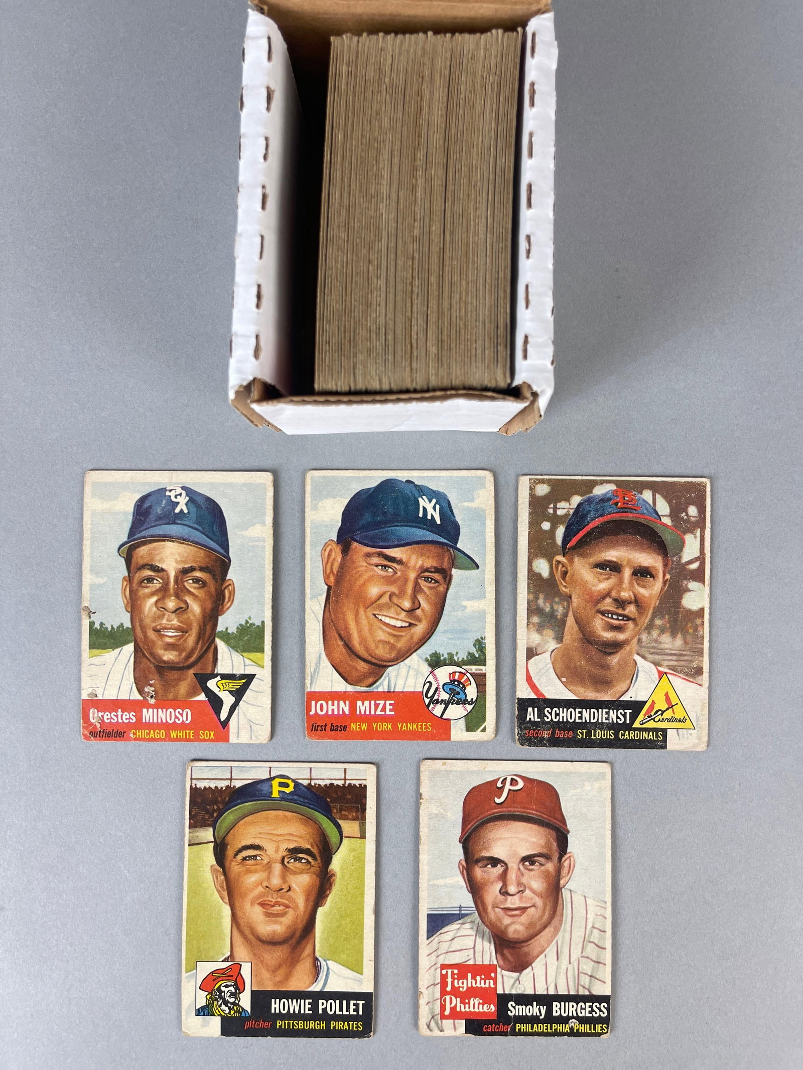 70 - 1953 Topps Baseball Series 1 Cards with HOFs 70/85 (1 of 4)