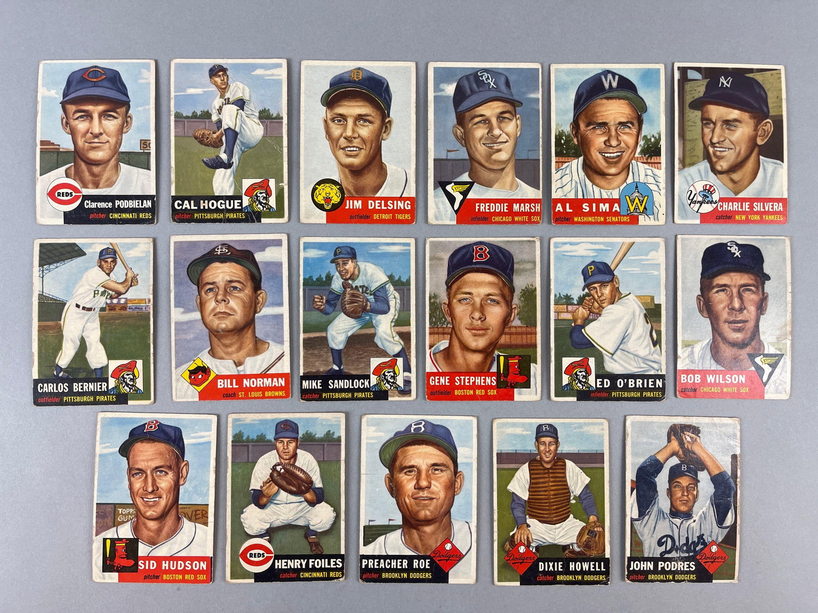 17 - 1953 Topps Baseball High Numbers with Single Prints (1 of 2)