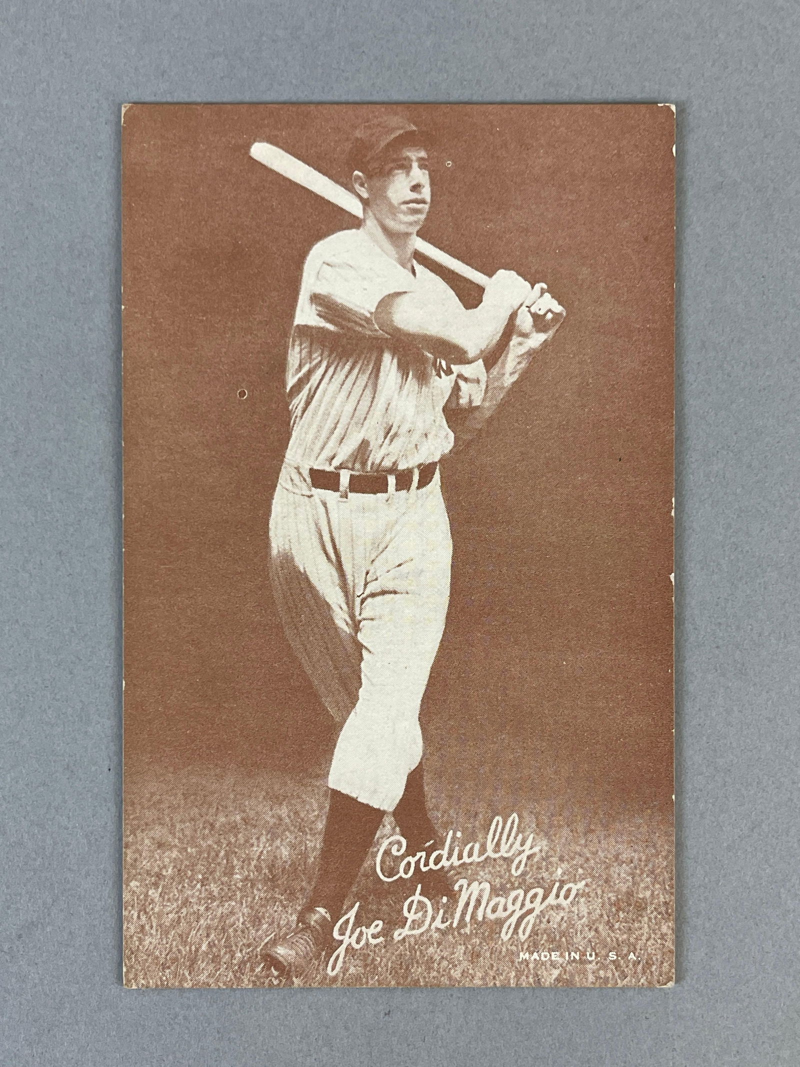 1939 - 46 Exhibits Salutations Cordially Joe DiMaggio (1 of 2)
