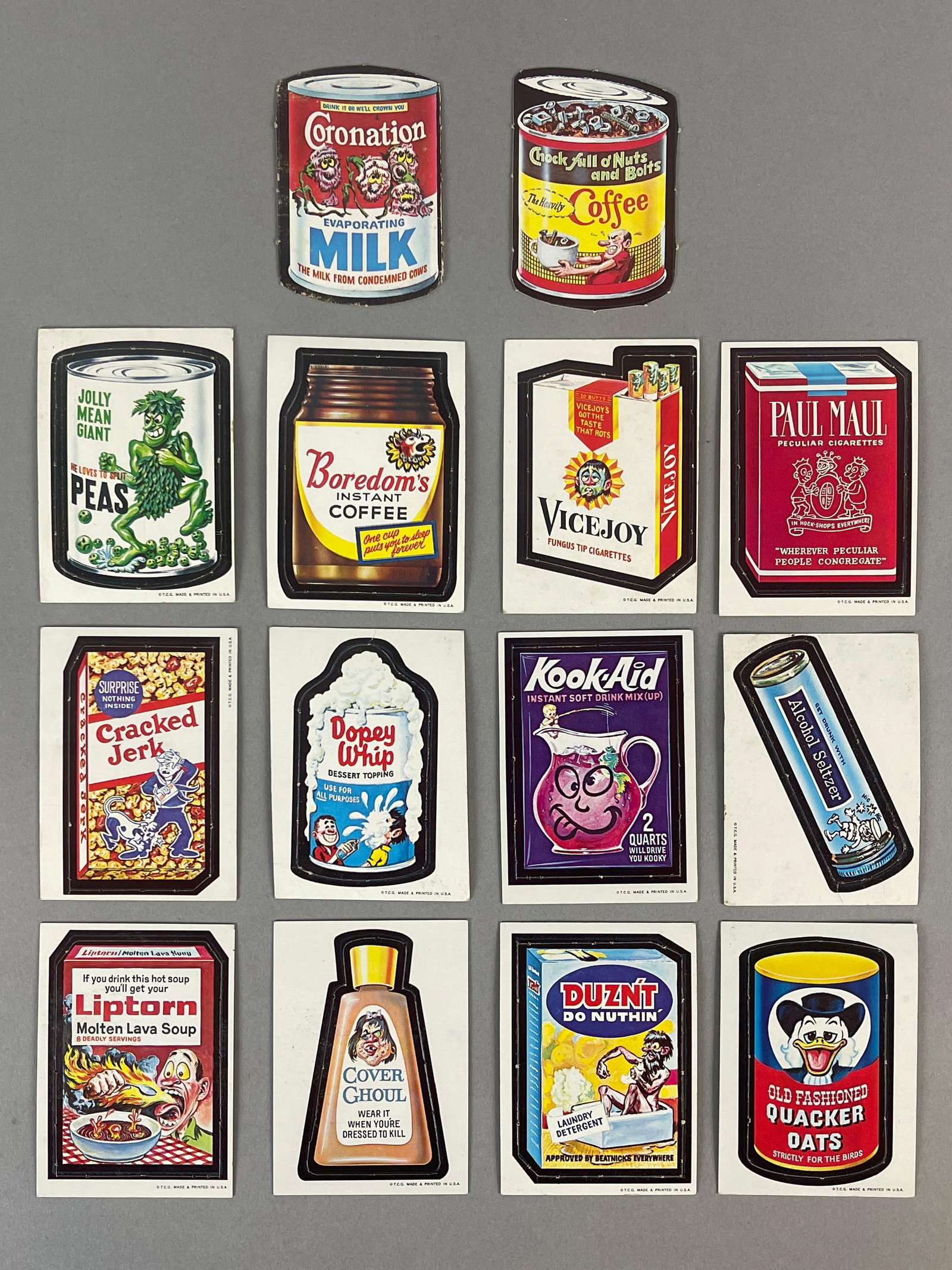 14 - 1967 Topps Wacky Pack Die Cut Cards (1 of 4)