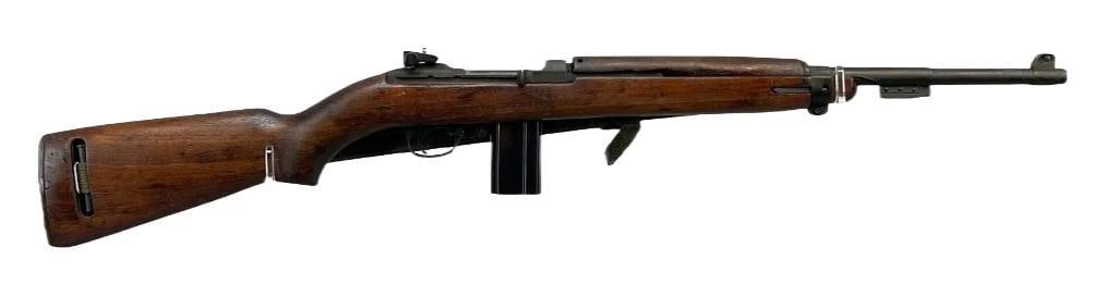U.S. Winchester .30 cal. M1 Semi Auto Carbine: Illinois Residents May Not Participate In This Lot (Illinois Banned Item). Serial Number 1088877, Manufactured by Winchester, Barrel is Marked Inland General Motors 12 1942, 15 Magazine, Includes Clot