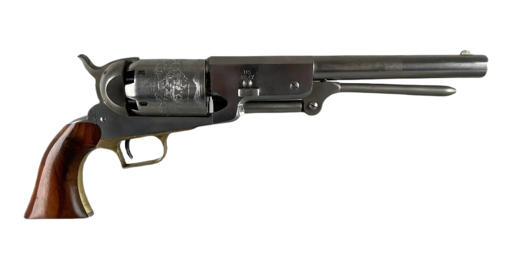 Italian Copy U.S. 1847 .44 Cal. Black Powder Single Action Revolver: Serial # 09328. Barrel measures 9 inches.