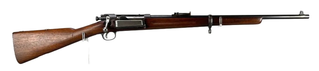 U.S. Springfield M1896 Krag 30-40 Cal. Bolt Action Rifle: Serial # 50797. Compass in butt stock, missing strap hardware