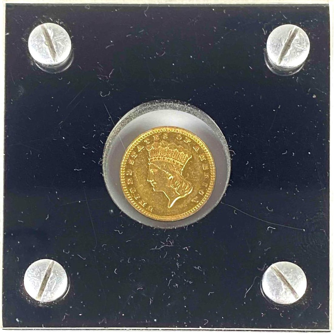 1856 $1 US Indian Princess Gold Coin: 1856 $1 US Indian Princess Gold Coin