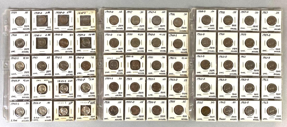 Group of 60 Uncirculated Jefferson Nickels (1 of 5)
