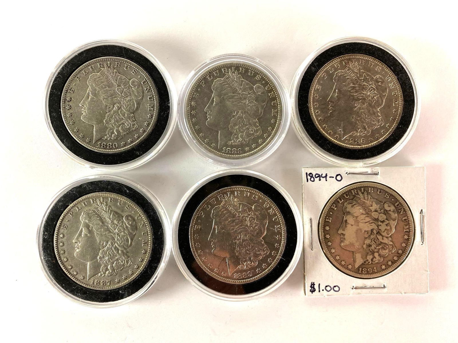 Group of (6) US Morgan Silver Dollars (1 of 2)