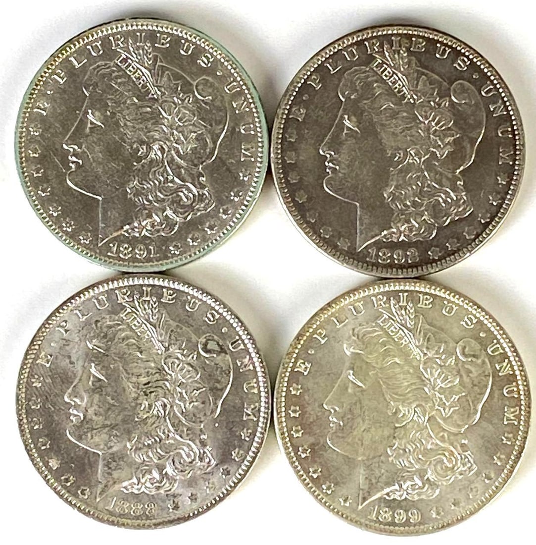 Group of (4) US Morgan Silver Dollars (1 of 2)