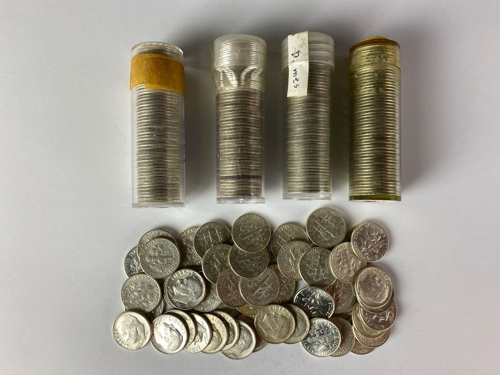 Group of (250) 1958-1964 Silver Roosevelt Dimes AU/BU (1 of 1)