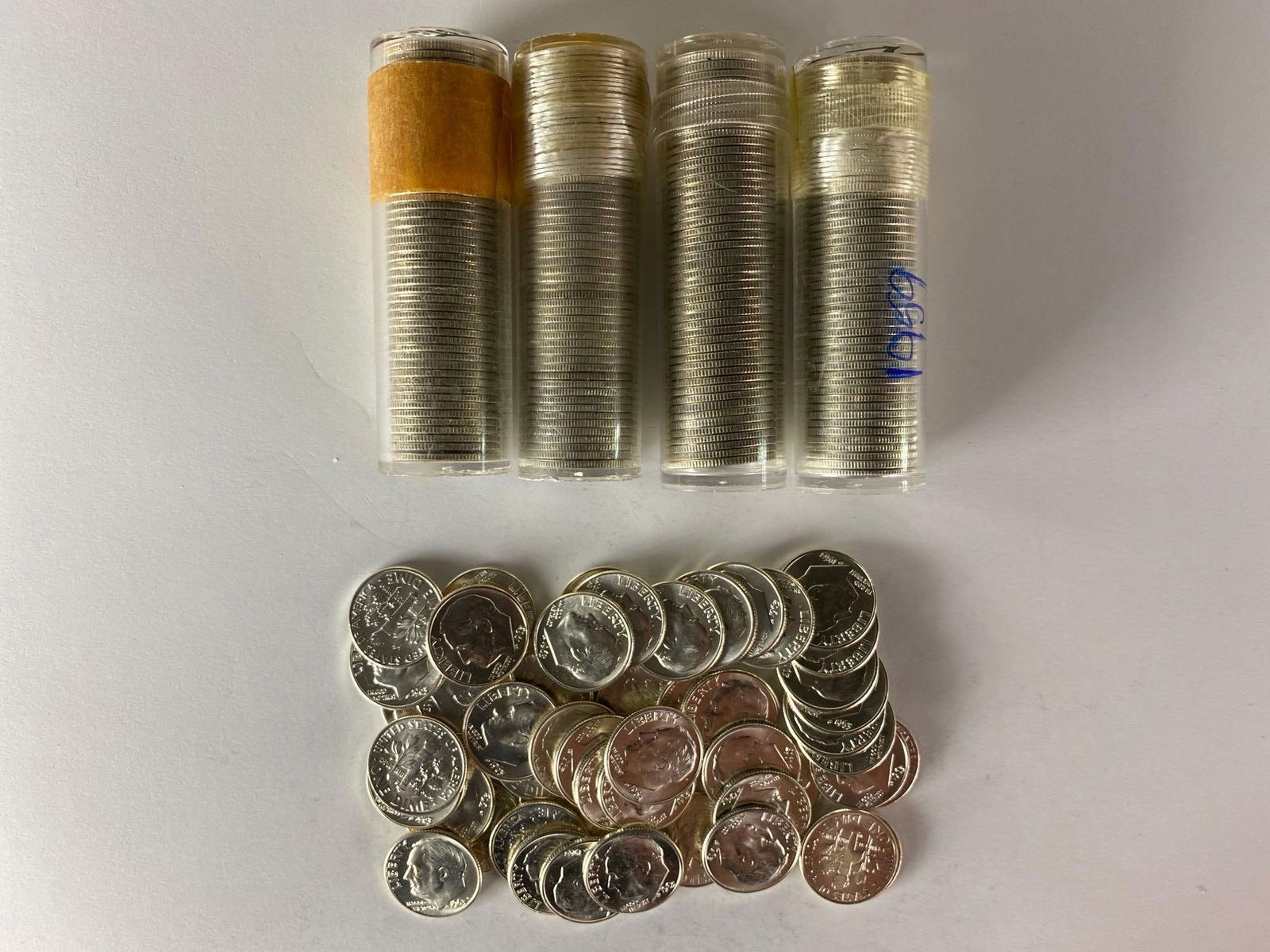 Group of (250) 1959-1963 Silver Roosevelt Dimes AU/BU (1 of 1)