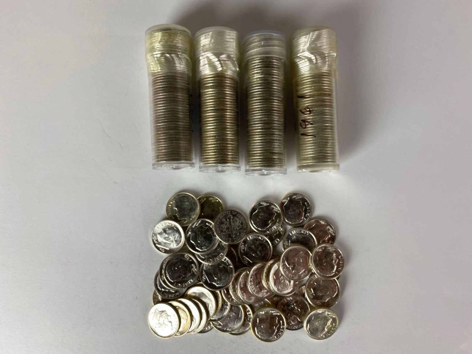 Group of (250) 1961-1964 Silver Roosevelt Dimes AU/BU (1 of 1)