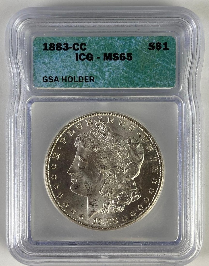 1883-CC US Morgan Silver Dollar ICG MS65 (1 of 4)